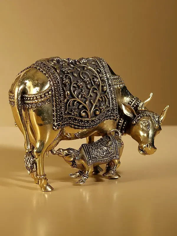 Vastu Kamdhenu Cow with Calf Idol