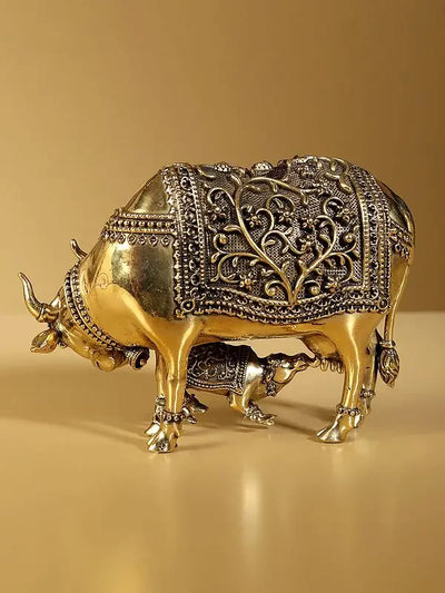 Vastu Kamdhenu Cow with Calf Idol